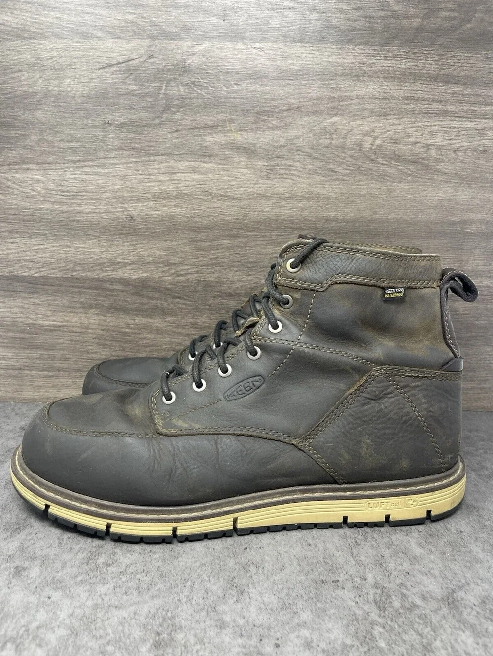 KEEN Mens San Jose Waterproof Work Boots Size 13 Dark Brown Utility